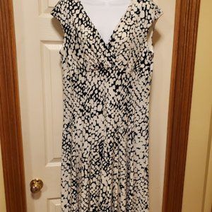 Black and white sleeveless dress